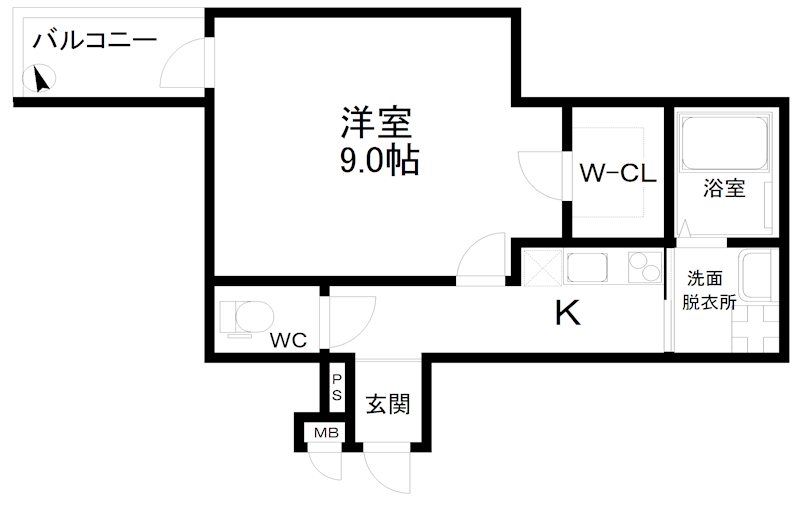 フジパレス我孫子前Ⅵ番館 間取り