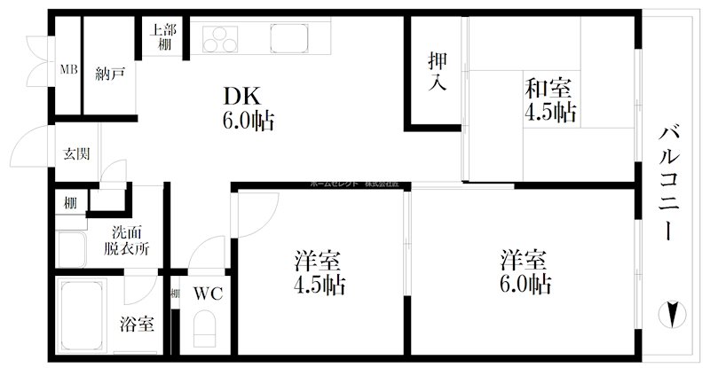 カモンコート岸里 間取り