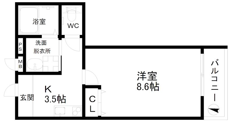 フジパレス北加賀屋駅北Ⅱ番館 間取り