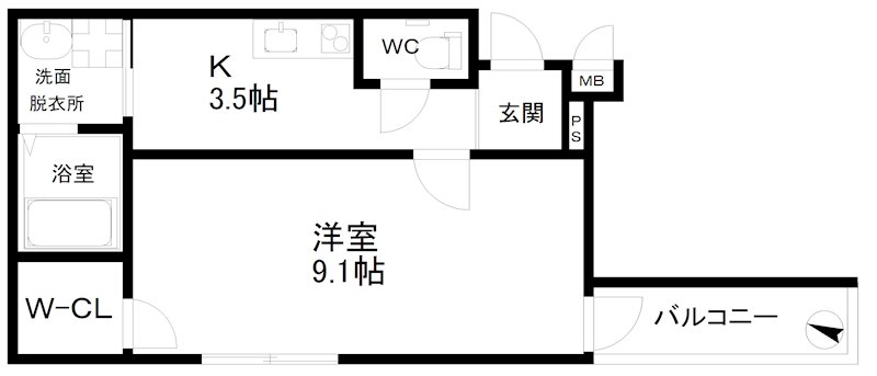 フジパレス北加賀屋駅北Ⅱ番館 間取り