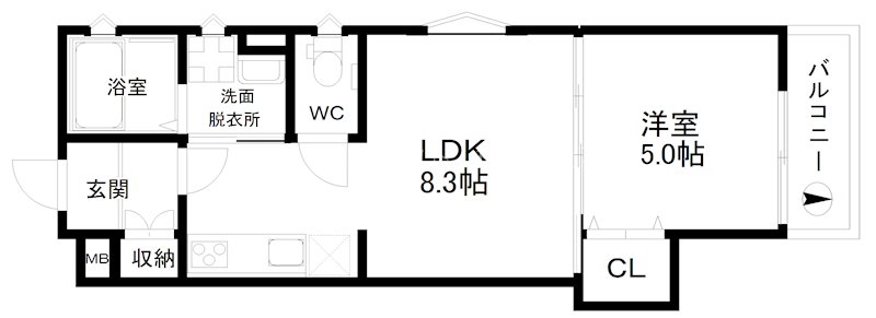 ラモーナ玉出東Ⅲ 間取り