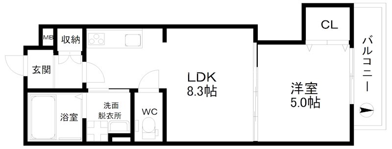 ラモーナ玉出東Ⅲ 間取り