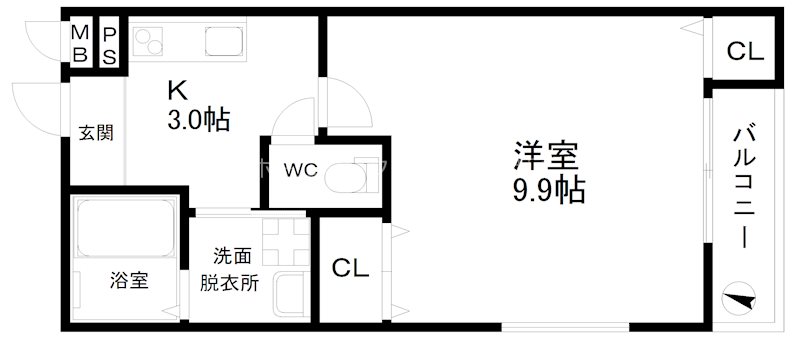 フジパレス北加賀屋駅北Ⅲ番館 間取り