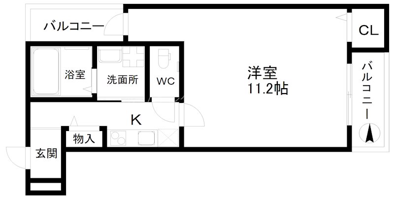 フジパレス北加賀屋Ⅴ番館 間取り