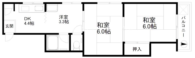 玉出第5Aマンション 間取り