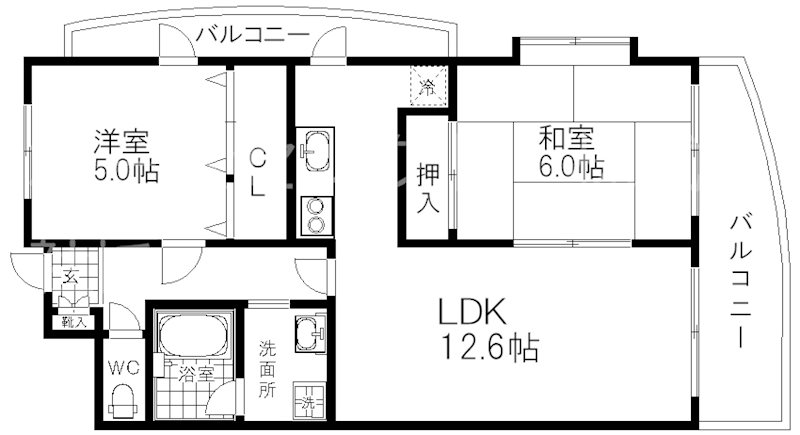 ペガサスⅡ番館住之江 間取り