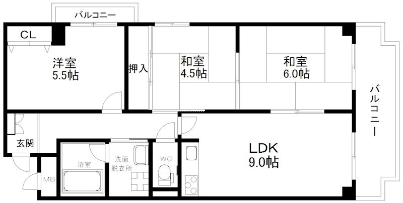グランドハイツ天神ノ森 間取り
