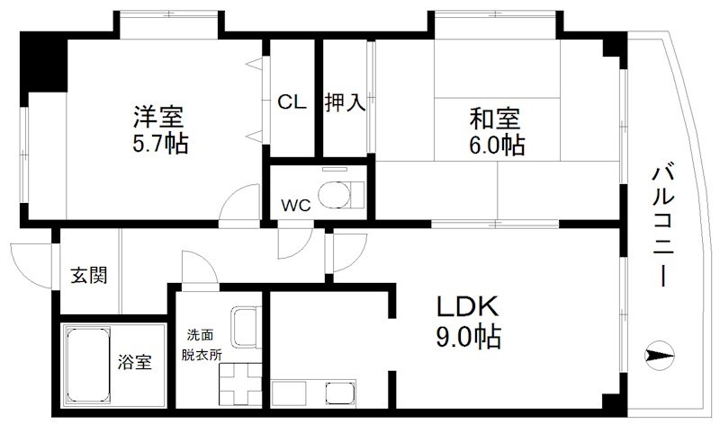 ラフィーネ住之江 間取り