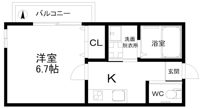 L.fino岸里WEST  間取り