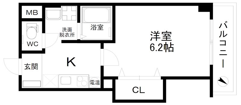 みおつくし岸里Ⅱ 間取り