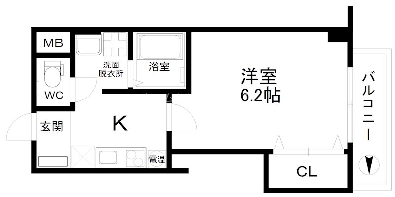 みおつくし岸里Ⅲ 間取り