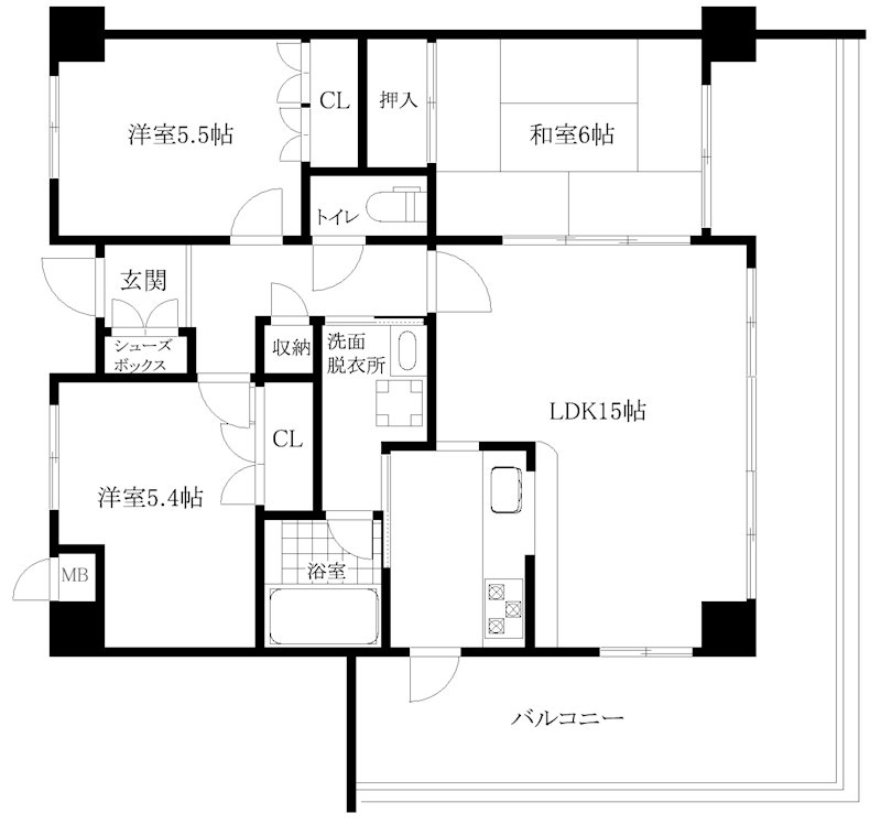 大阪府大阪市住之江区粉浜西１丁目 間取り