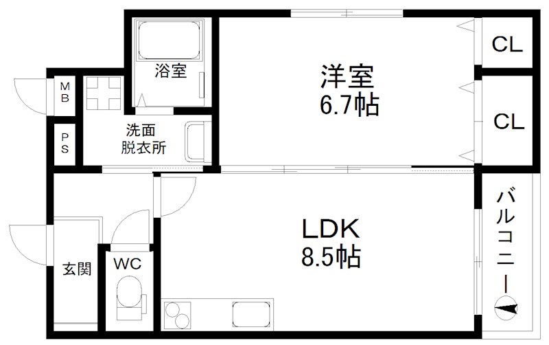 フジパレス北加賀屋Ⅶ番館 間取り
