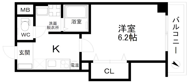 みおつくし岸里Ⅱ 間取り