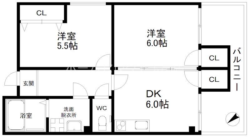サニーハイツタカヨシ 間取り