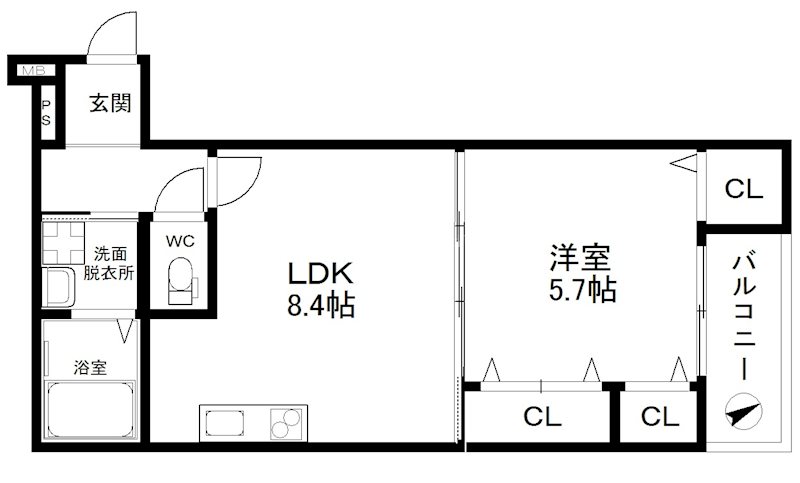 フジパレス西加賀屋 間取り