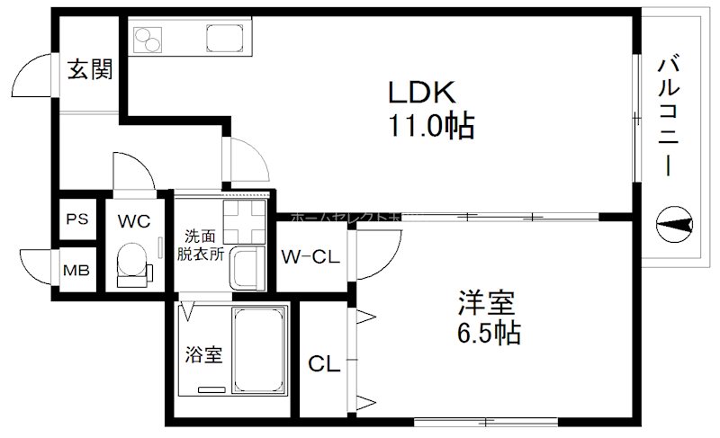 フジパレス中加賀屋Ⅵ番館  間取り