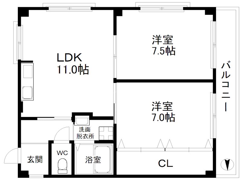 コーポサンライフ 間取り