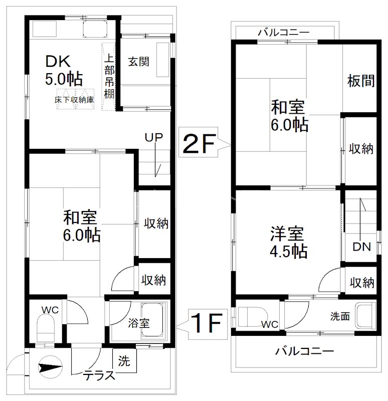 粉浜西1丁目戸建 間取り