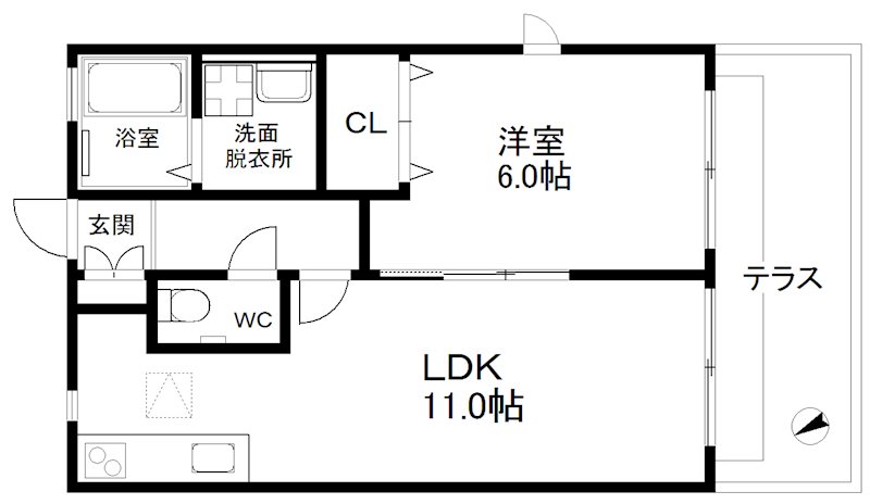 リブレ清水丘　A棟  間取り