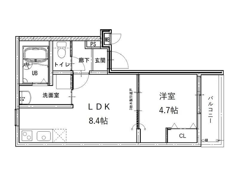 フジパレス加賀屋Ⅲ番館  間取り