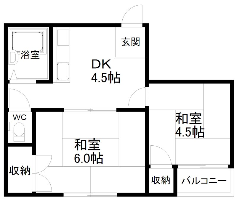 大阪府大阪市西成区南津守６丁目 間取り