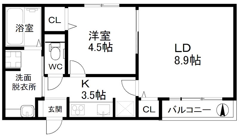 リラ清水丘 間取り