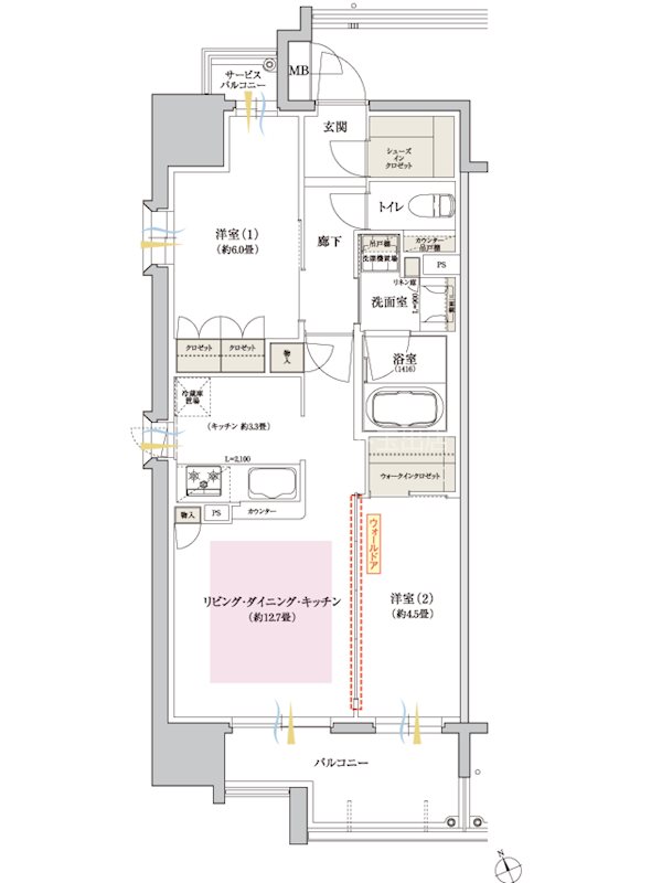 リビオ住吉駅前 間取り