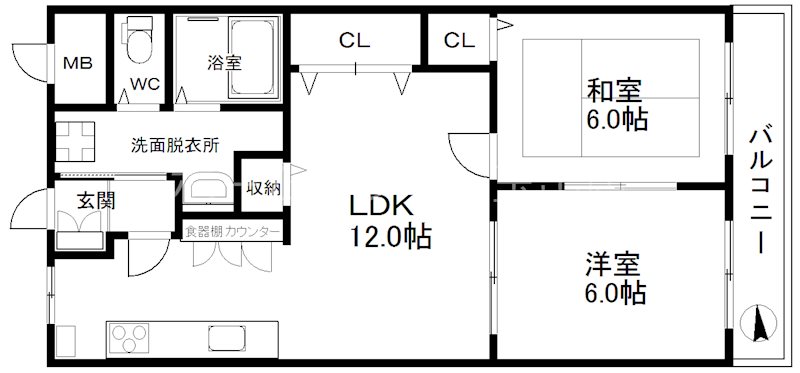 帝塚山コンド 間取り