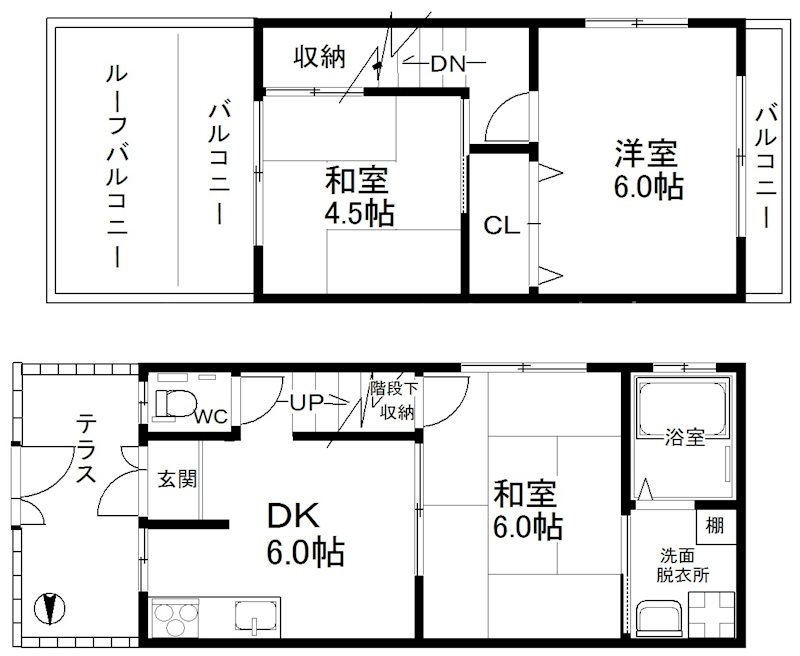 大阪府大阪市西成区南津守７丁目 間取り