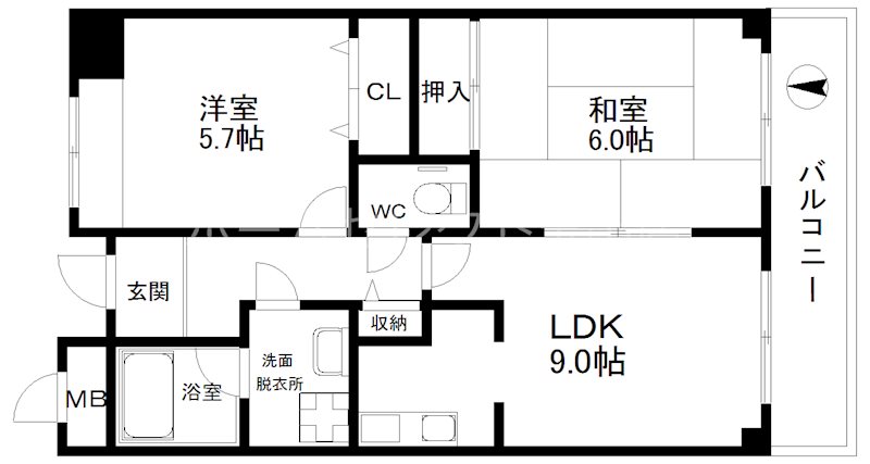 ラフィーネ住之江 間取り