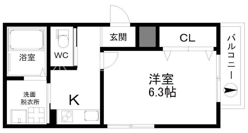 L.fino岸里WEST  間取り