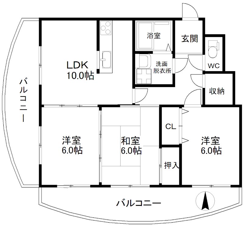 コージハイツ恵門 間取り