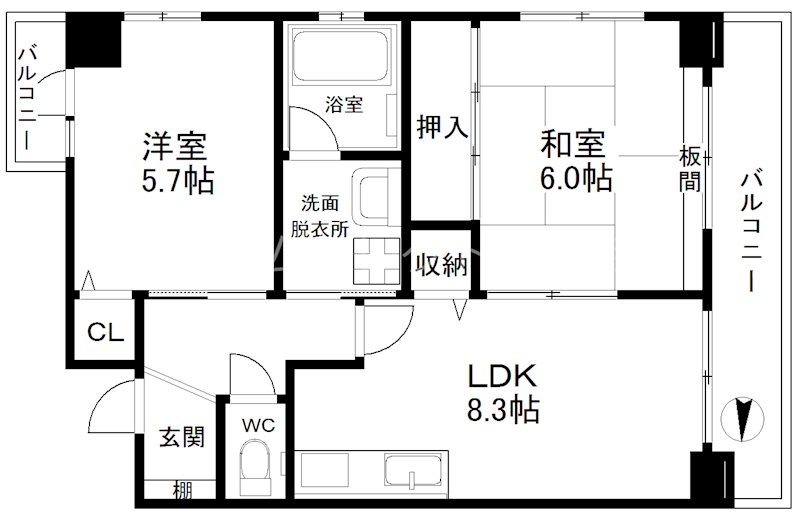リーデルフェリア住之江 間取り