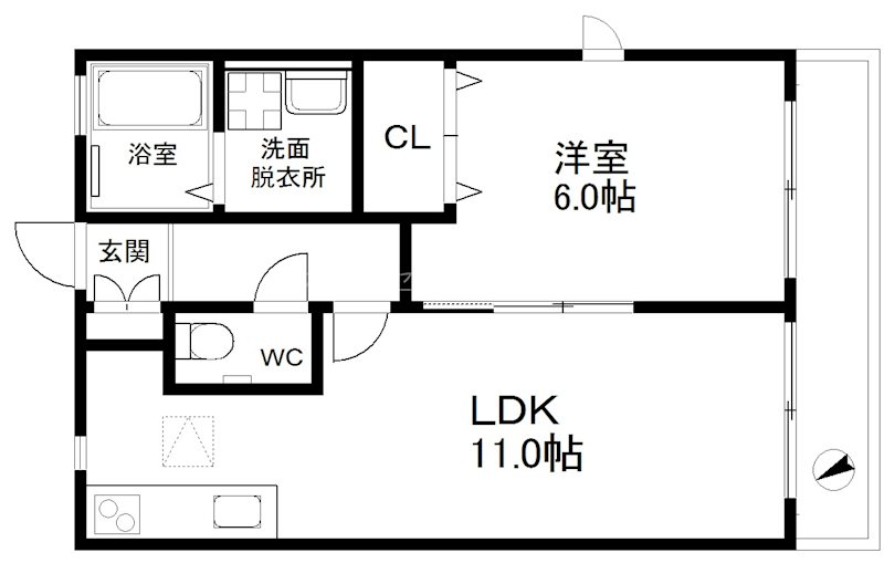 リブレ清水丘　A棟  間取り