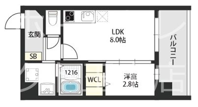 大阪府大阪市住之江区西加賀屋３丁目 間取り