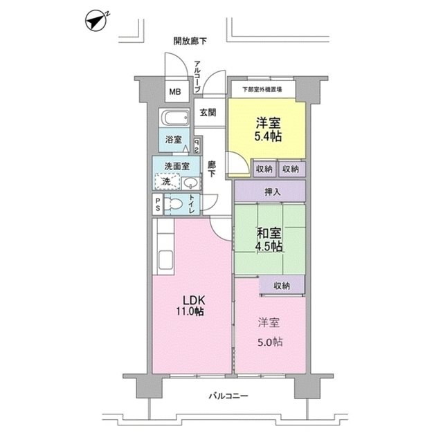 サニーコットン住之江 間取り