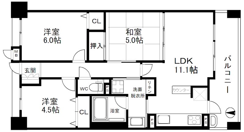 エスリード住吉公園通り 間取り