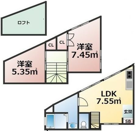 コートアンドロージ  間取り