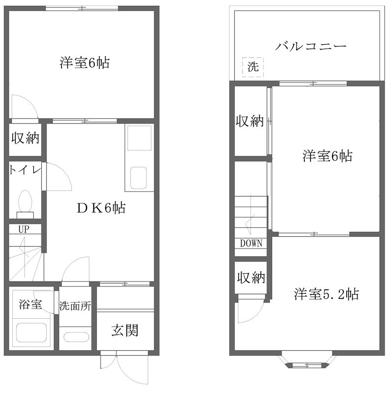 住之江2丁目貸家 間取り