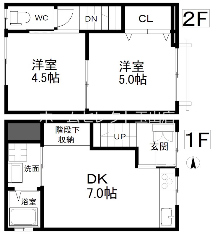 玉出西2丁目貸家 間取り