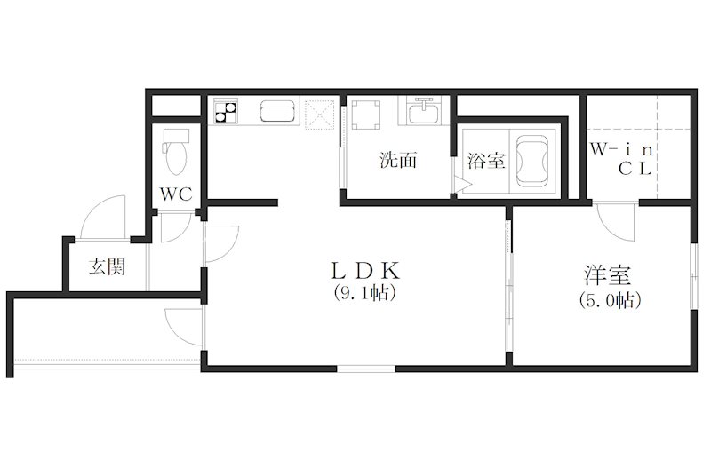 フジパレス西加賀屋Ⅲ番館 間取り