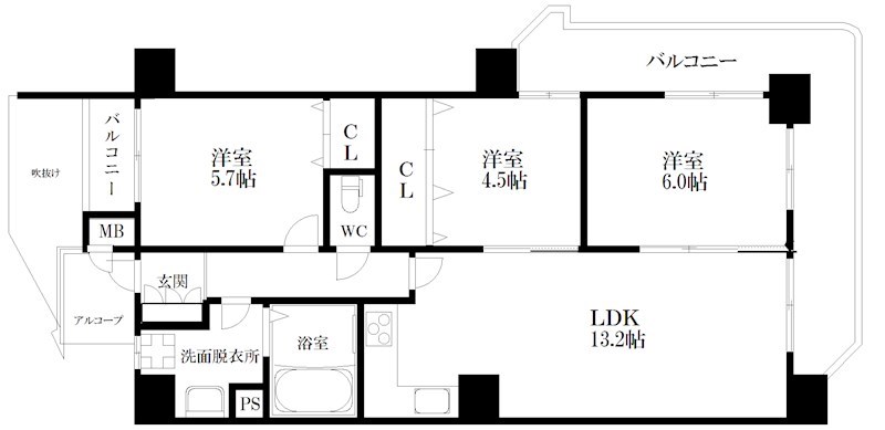クリアクレセント住之江 間取り