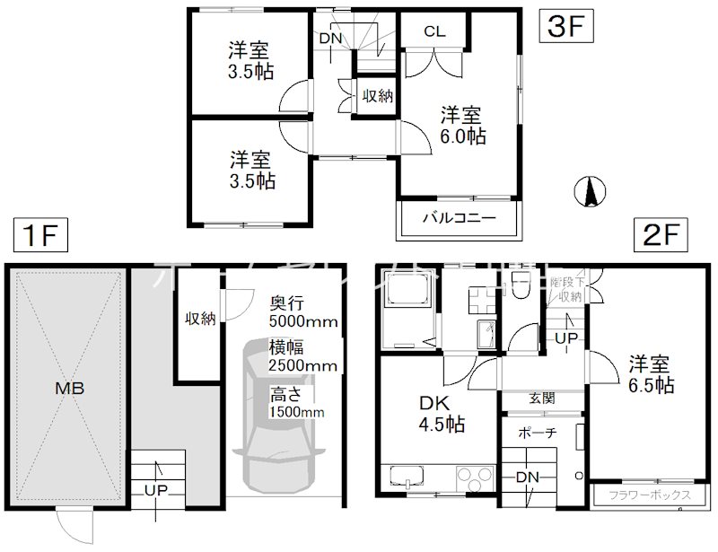 御崎2丁目貸家 間取り