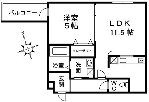 大阪府大阪市西成区玉出東２丁目 間取り
