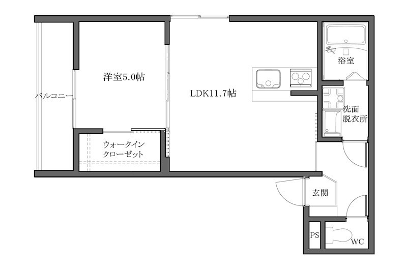 T-manoir天下茶屋Ⅱ 間取り