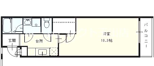 ラフィーネ北島Ⅱ番館 間取り