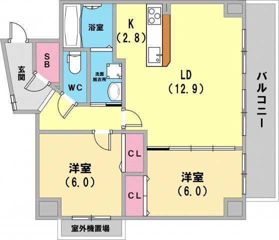 大阪府大阪市住吉区清水丘２丁目 間取り