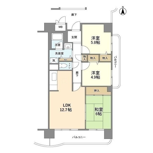 グランデージ住之江 間取り