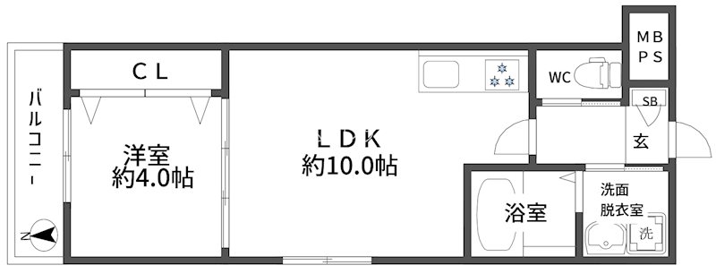 ルチェソラーレⅡ玉出西 間取り